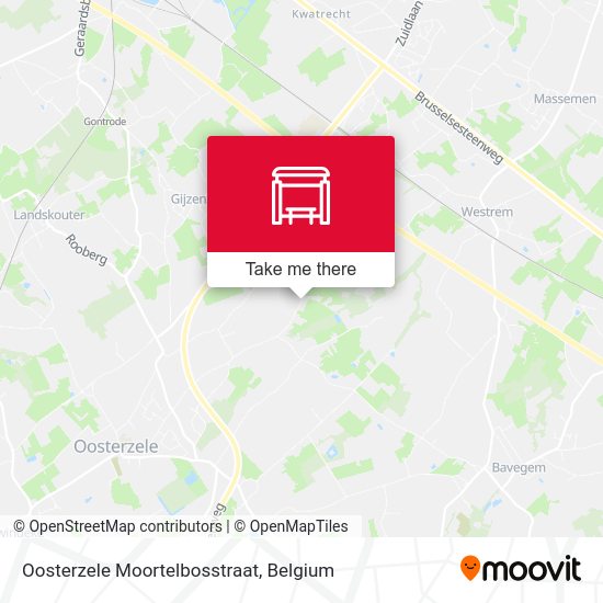 Oosterzele Moortelbosstraat map