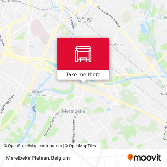 Merelbeke Plataan map