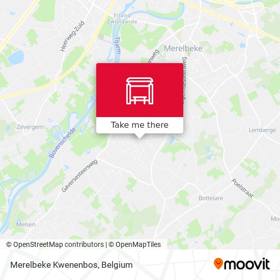 Merelbeke Kwenenbos map