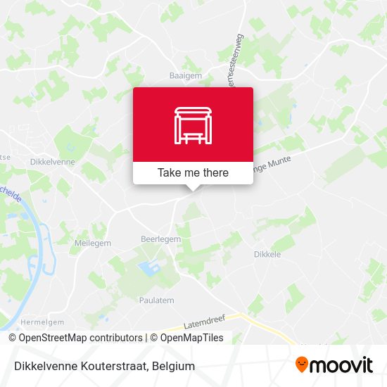 Dikkelvenne Kouterstraat map