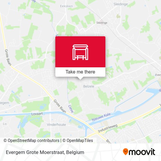 Evergem Grote Moerstraat map