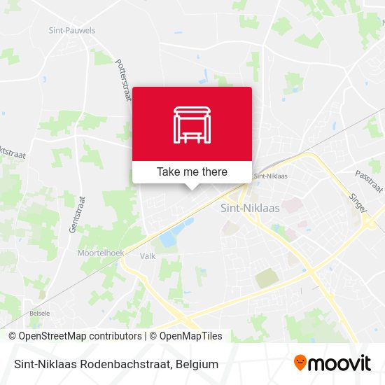 Sint-Niklaas Rodenbachstraat map