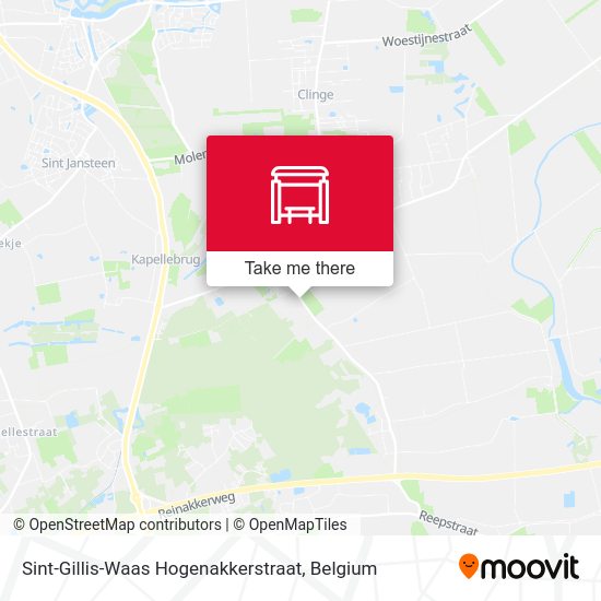 Sint-Gillis-Waas Hogenakkerstraat map
