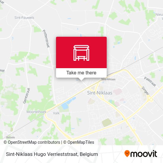 Sint-Niklaas Hugo Verrieststraat map