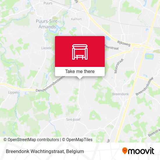 Breendonk Wachtingstraat map