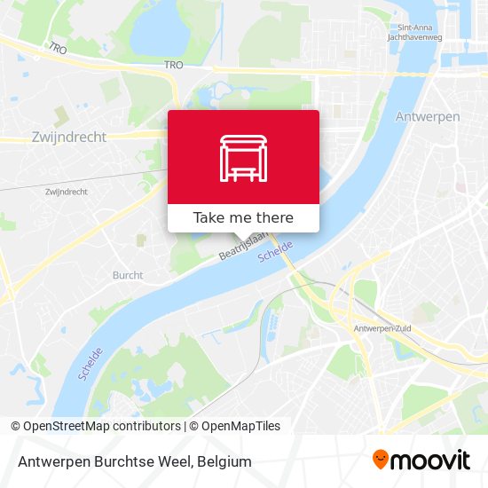 Antwerpen Burchtse Weel map