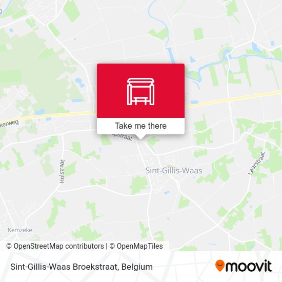 Sint-Gillis-Waas Broekstraat map