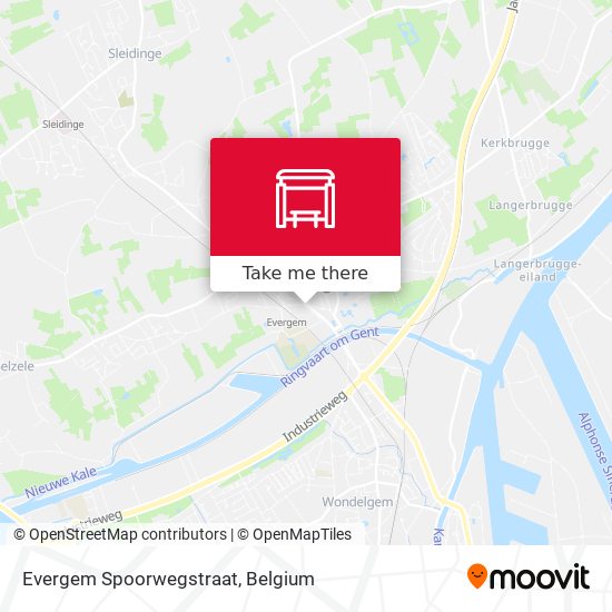 Evergem Spoorwegstraat map