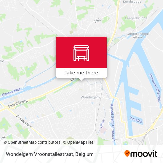 Wondelgem Vroonstallestraat map