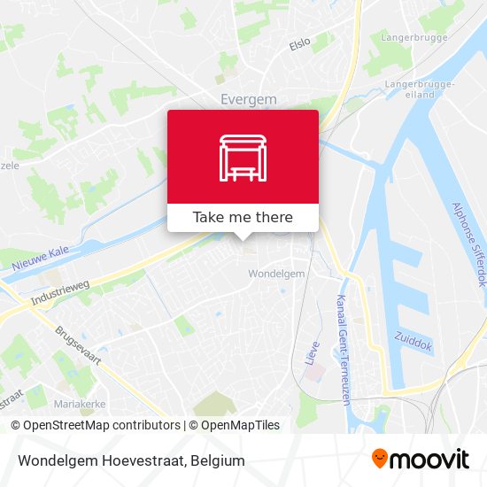 Wondelgem Hoevestraat map