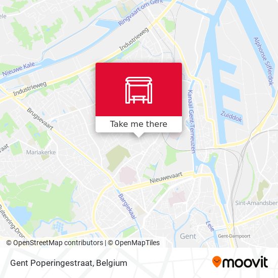 Gent Poperingestraat map