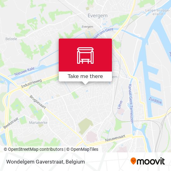 Wondelgem Gaverstraat map