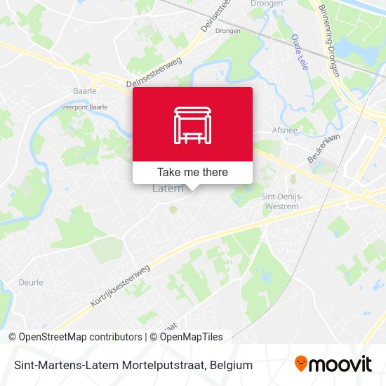 Sint-Martens-Latem Mortelputstraat plan