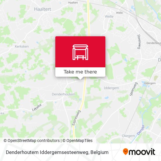 Denderhoutem Iddergemsesteenweg map