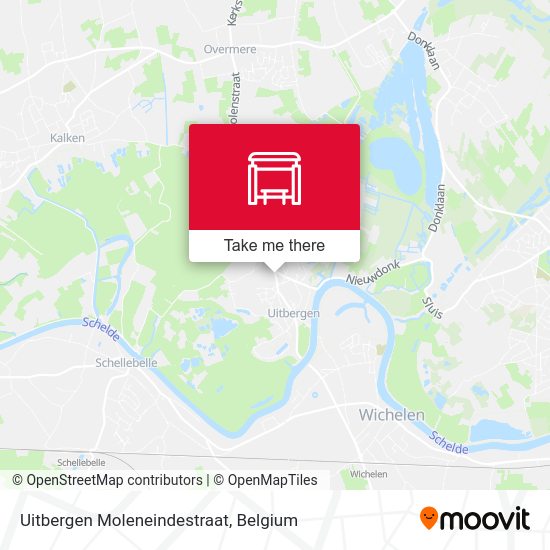 Uitbergen Moleneindestraat map