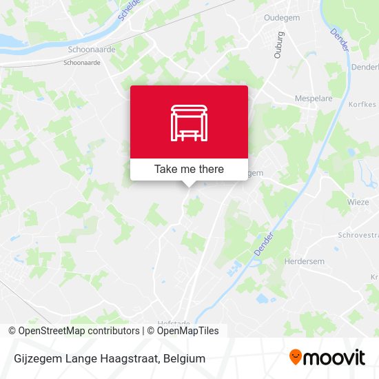 Gijzegem Lange Haagstraat map