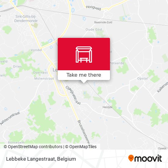 Lebbeke Langestraat map