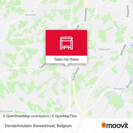 Denderhoutem Bareelstraat map