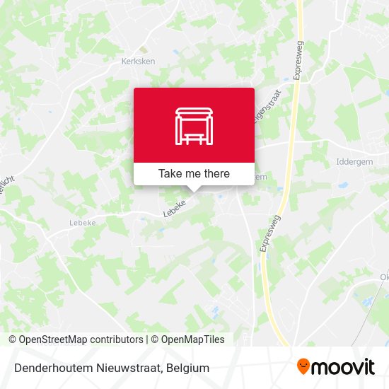 Denderhoutem Nieuwstraat map