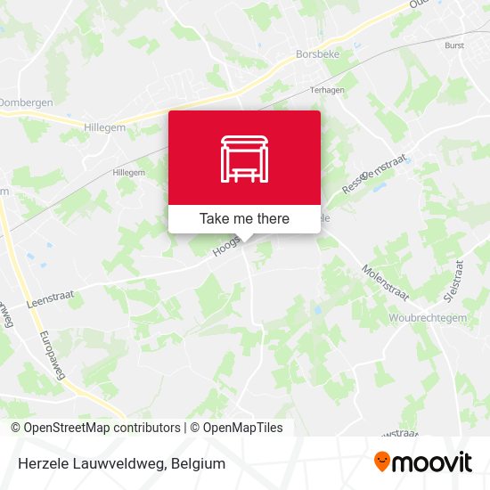 Herzele Lauwveldweg map