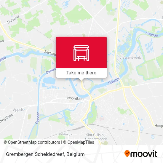 Grembergen Schelde Drive map