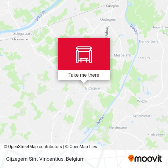 Gijzegem Sint-Vincentius map