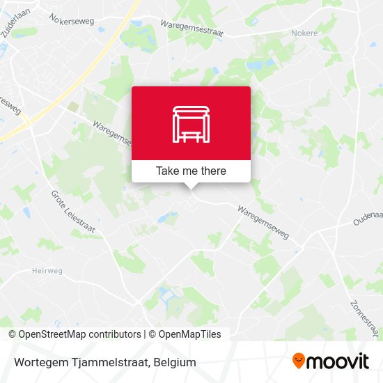 Wortegem Tjammelstraat map