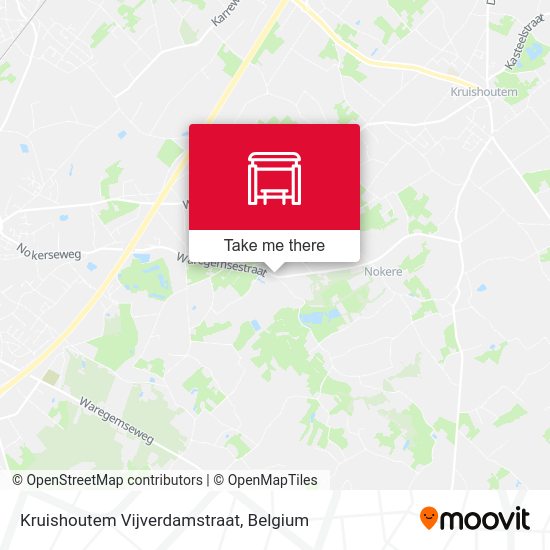 Kruishoutem Vijverdamstraat map
