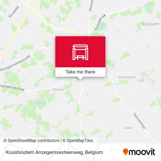 Kruishoutem Anzegemsesteenweg map