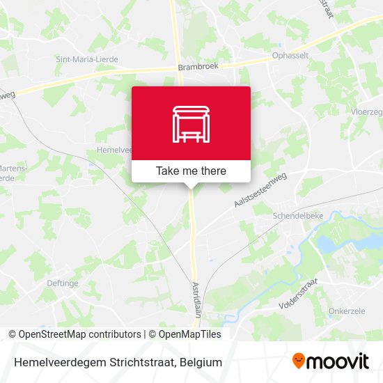 Hemelveerdegem Strichtstraat map