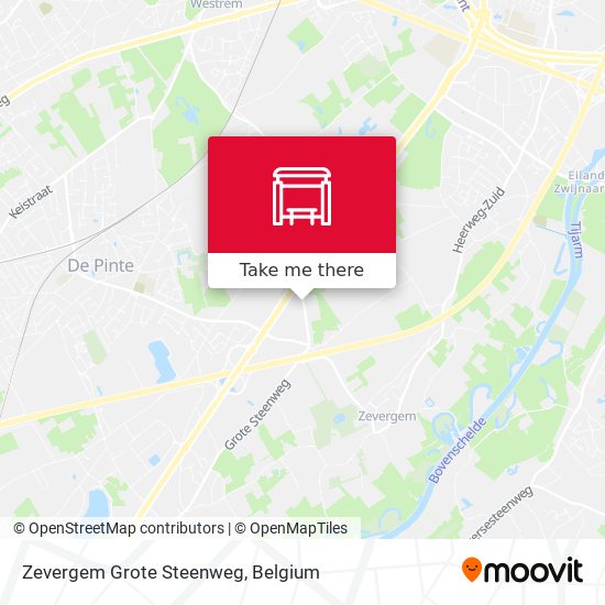 Zevergem Grote Steenweg map