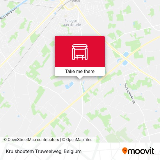 Kruishoutem Truweelweg map