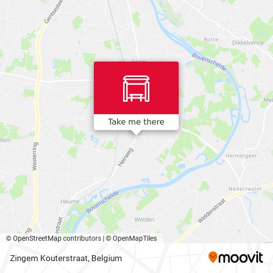 Zingem Kouterstraat map