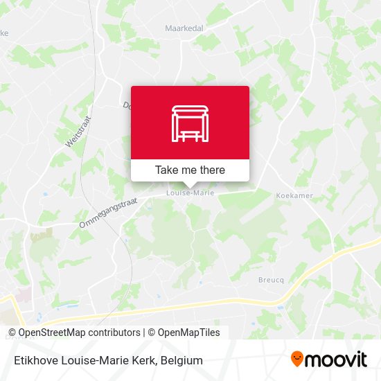Etikhove Louise-Marie Kerk map