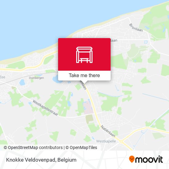 Knokke Veldovenpad map