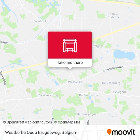Westkerke Oude Brugseweg map