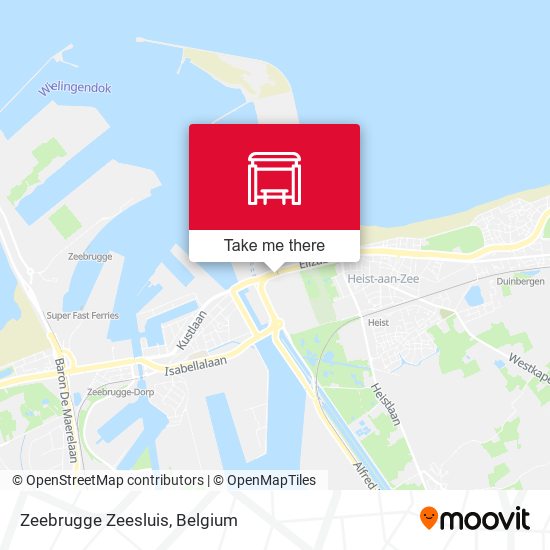Zeebrugge Zeesluis map