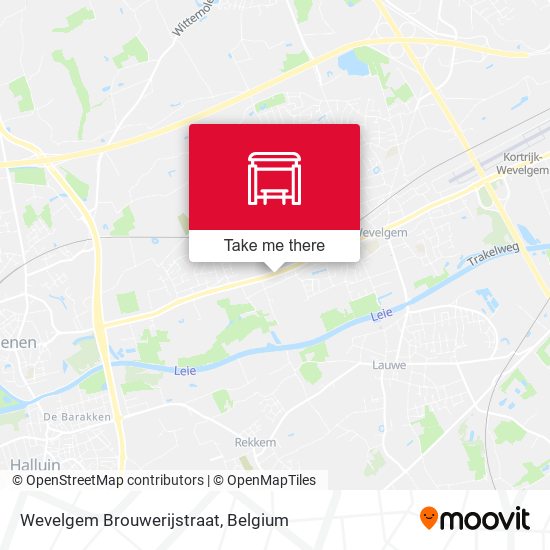 Wevelgem Brouwerijstraat map