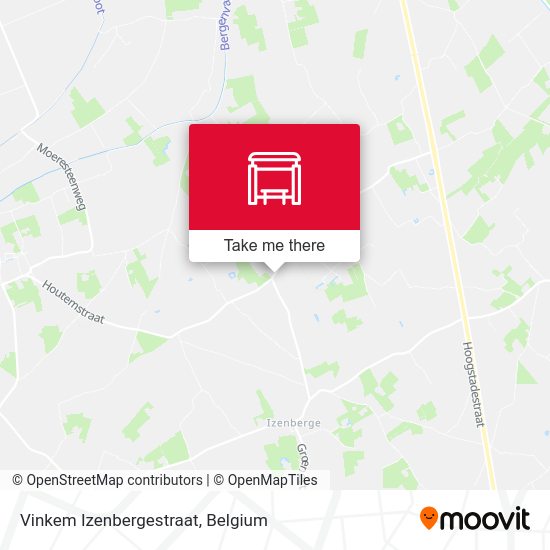 Vinkem Izenbergestraat map