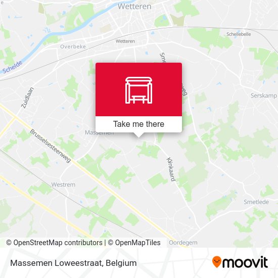 Massemen Loweestraat map