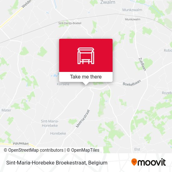 Sint-Maria-Horebeke Broekestraat map