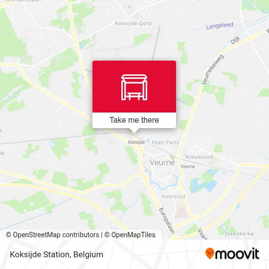 Koksijde Station map