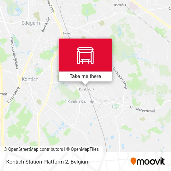 Kontich Station Platform 2 map
