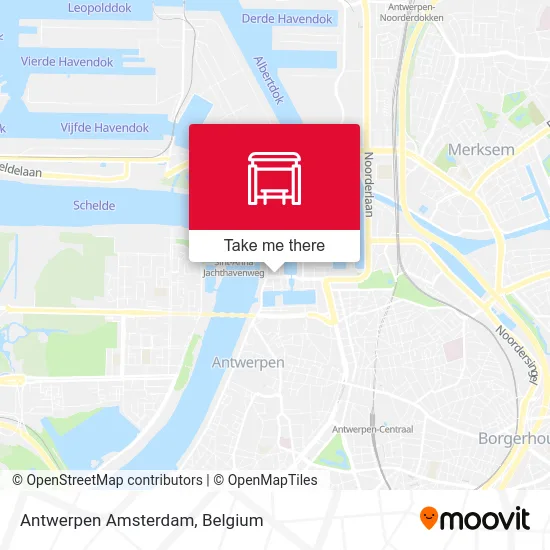 Antwerpen Amsterdam map