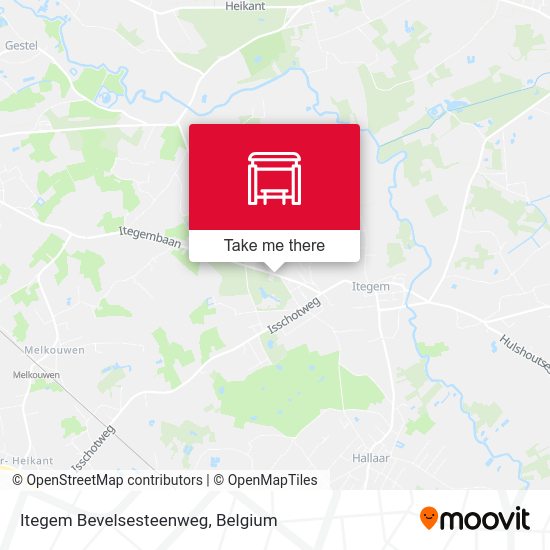 Itegem Bevelsesteenweg plan