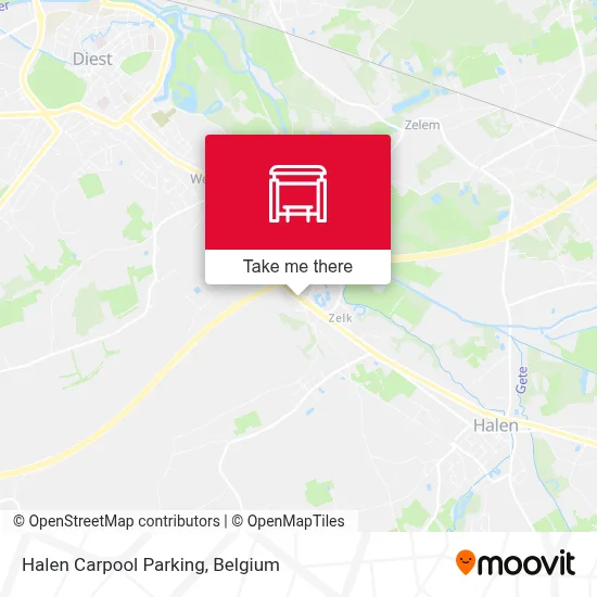 Halen Carpool Parking map