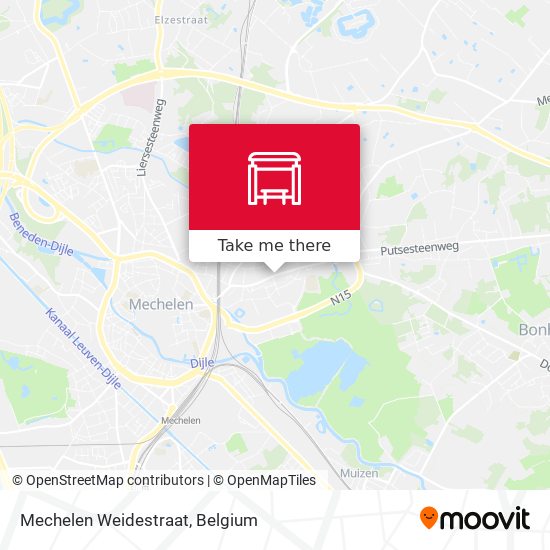 Mechelen Weidestraat map