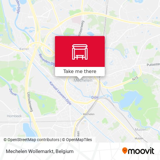 Mechelen Wollemarkt map