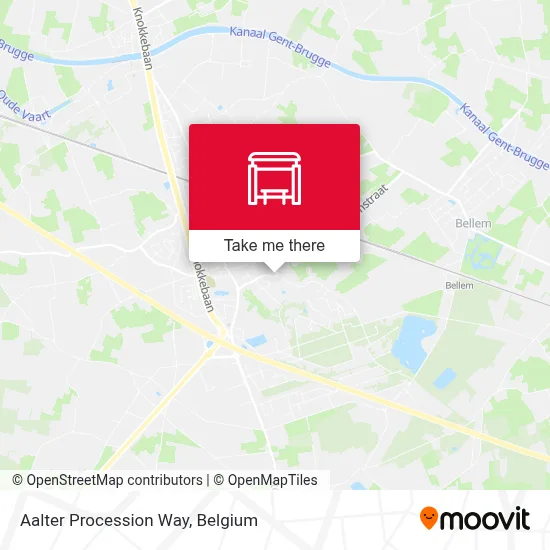 Aalter Procession Way map