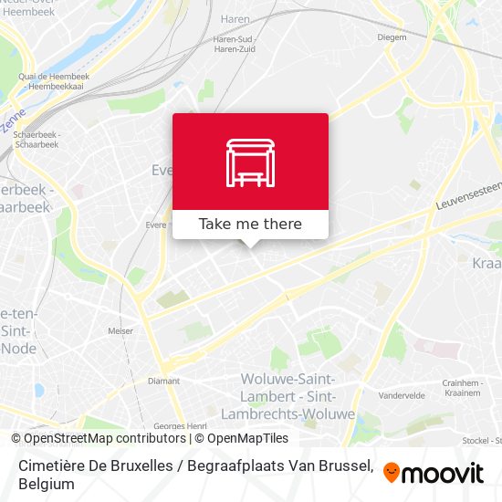 Cimetière De Bruxelles / Begraafplaats Van Brussel map